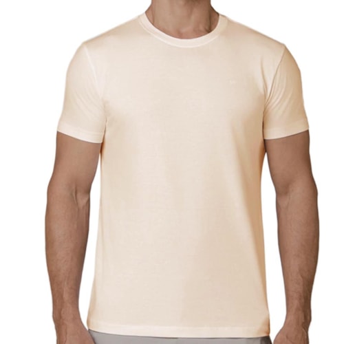 Camiseta Podium Meia Manga Básica Mc1349 Bege