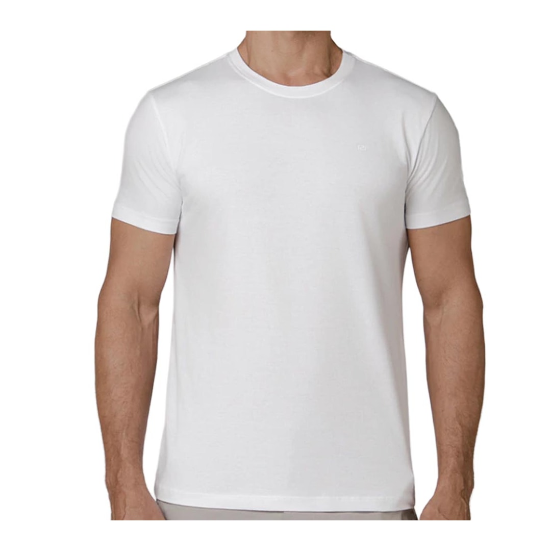 Camiseta Podium Meia Manga Básica Mc1349 Branco Camiseta Podium Meia Manga Básica Mc1349 Branco