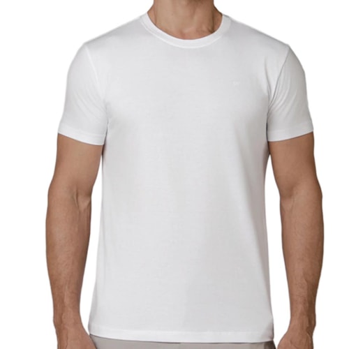 Camiseta Podium Meia Manga Básica Mc1349 Branco