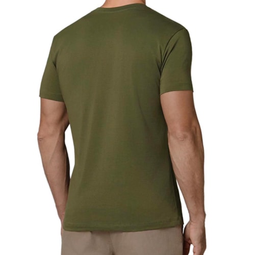 Detalhe - Camiseta Podium Meia Manga Básica Mc1349 Verde