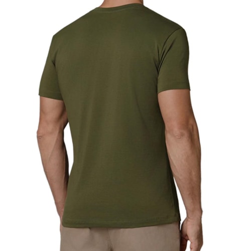 Detalhe - Camiseta Podium Meia Manga Básica Mc1349 Verde Claro