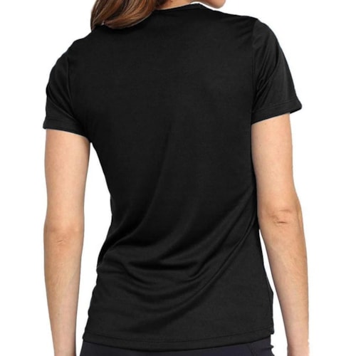 Detalhe - Camiseta Rainha Meia Manga Fitness 4423074 Preto