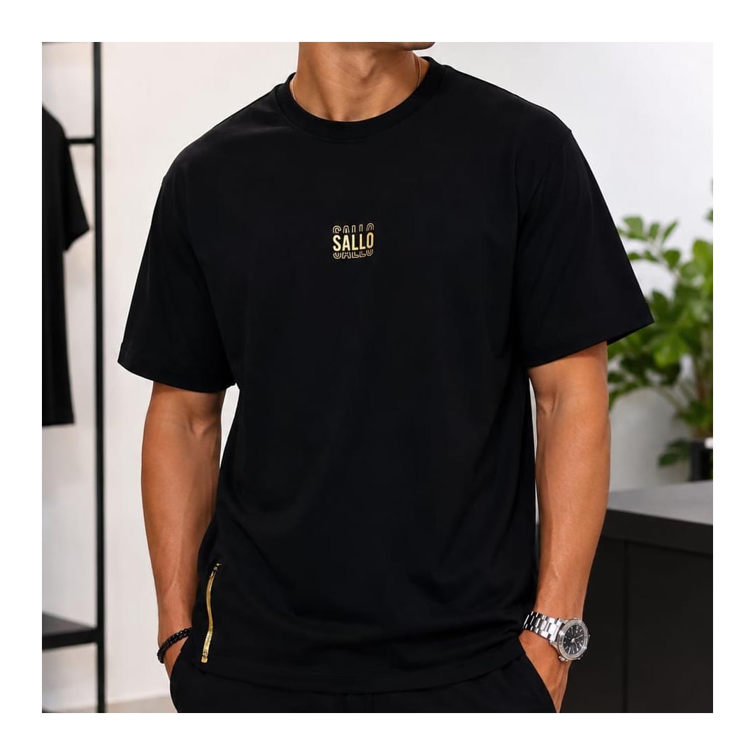 Camiseta Sallo Básica Meia Manga 00019 Preto Camiseta Sallo Básica Meia Manga 00019 Preto
