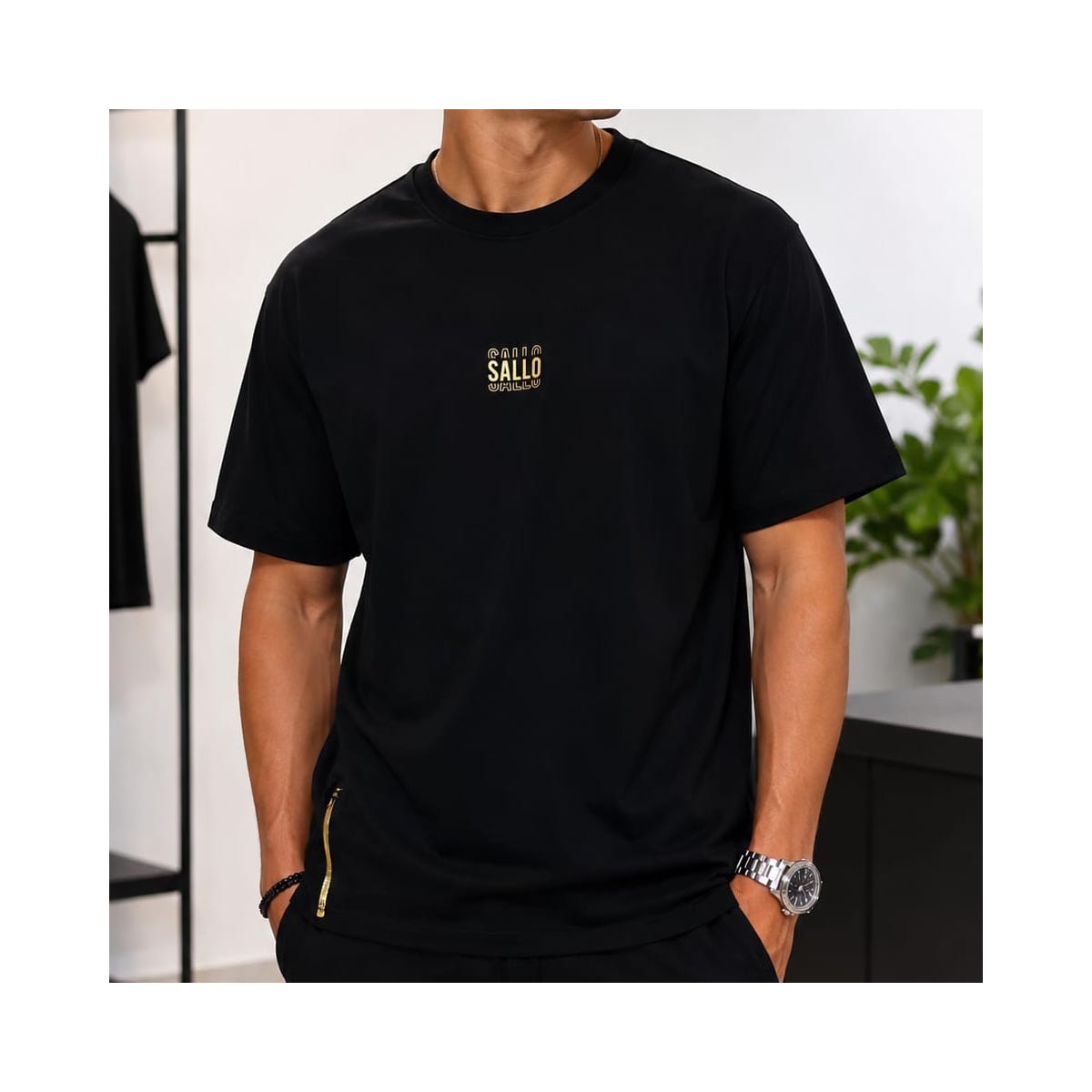 Camiseta Sallo Básica Meia Manga 00019 Preto Camiseta Sallo Básica Meia Manga 00019 Preto