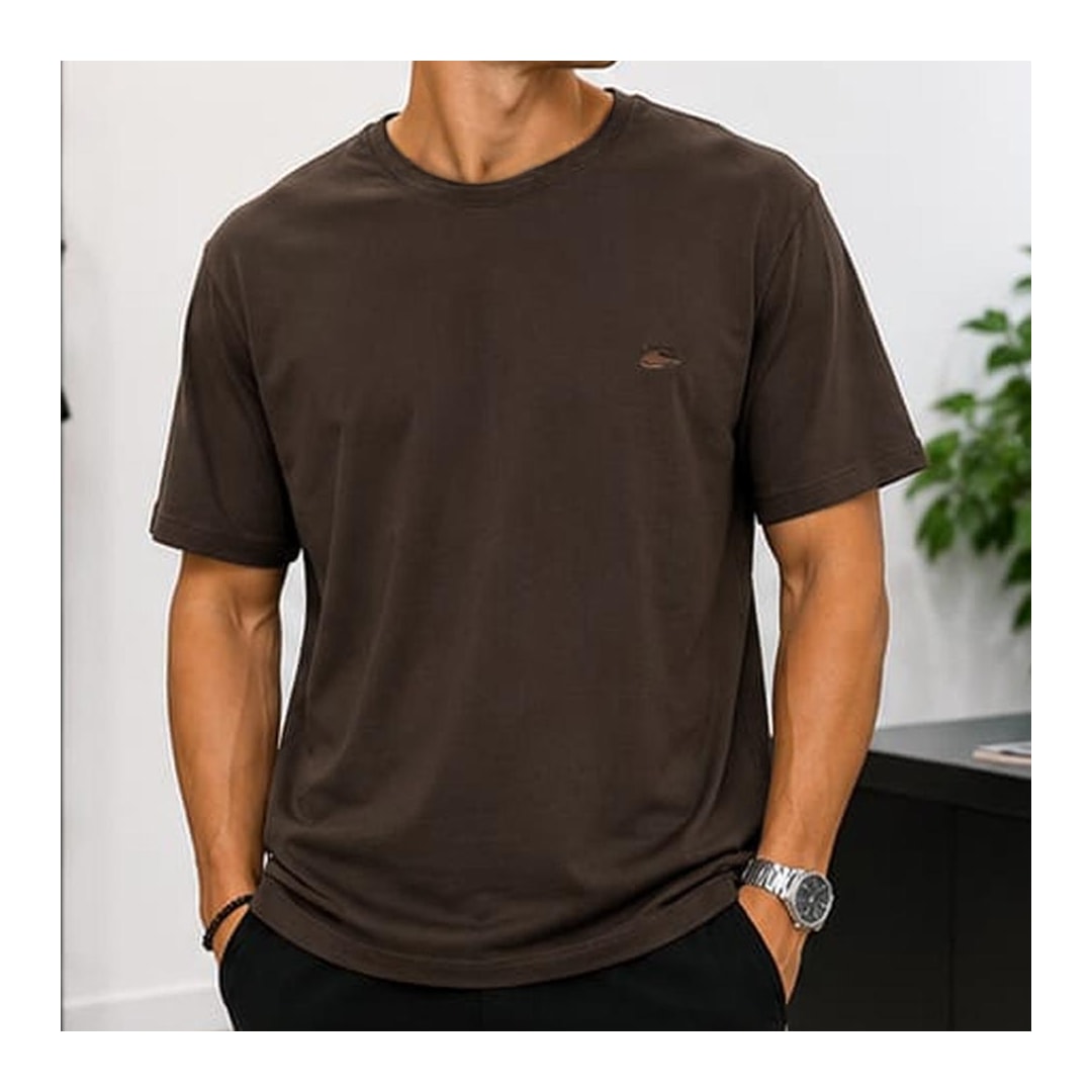 Camiseta Sallo Básica Pérgula 10101157 Expresso Marrom