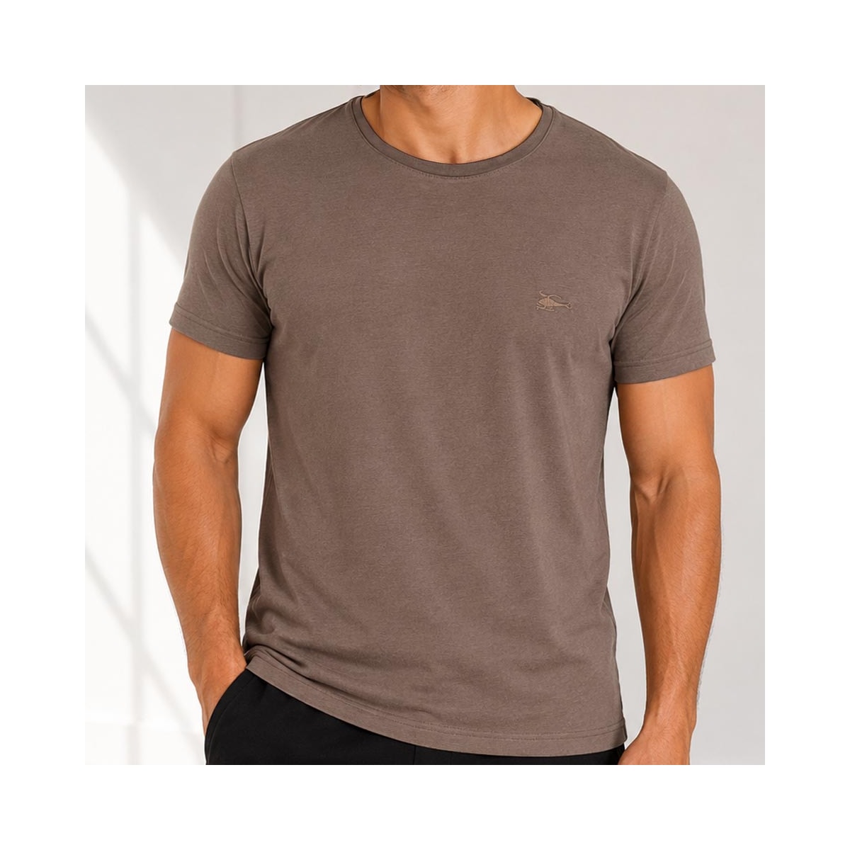 Camiseta Sallo Básica Pérgula 10101157 Mocca