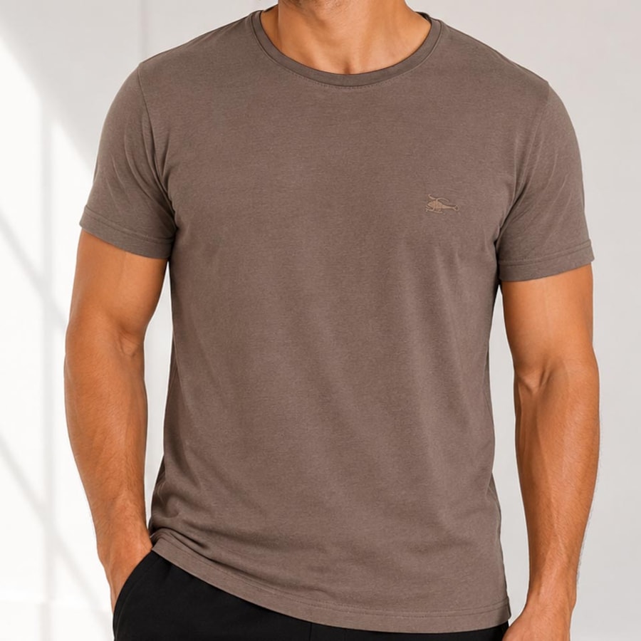 Camiseta Sallo Básica Pérgula 10101157 Mocca