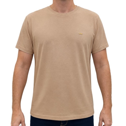 Camiseta Sallo Linho Básica 8190 Caqui
