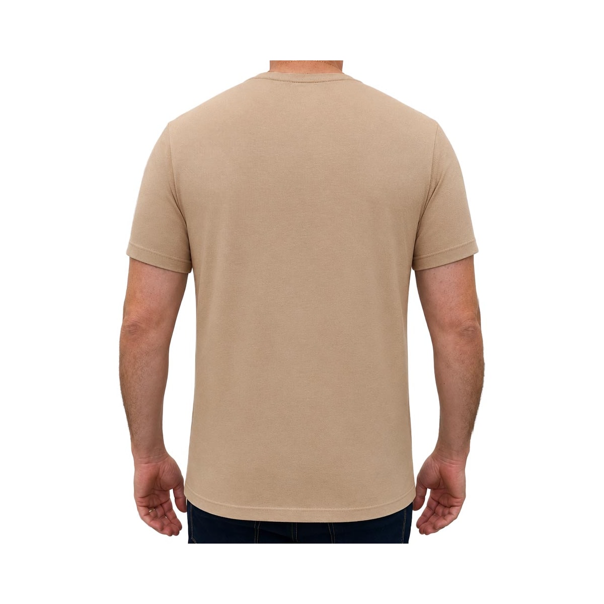 Camiseta Sallo Linho Básica 8190 Caqui Camiseta Sallo Linho Básica 8190 Caqui