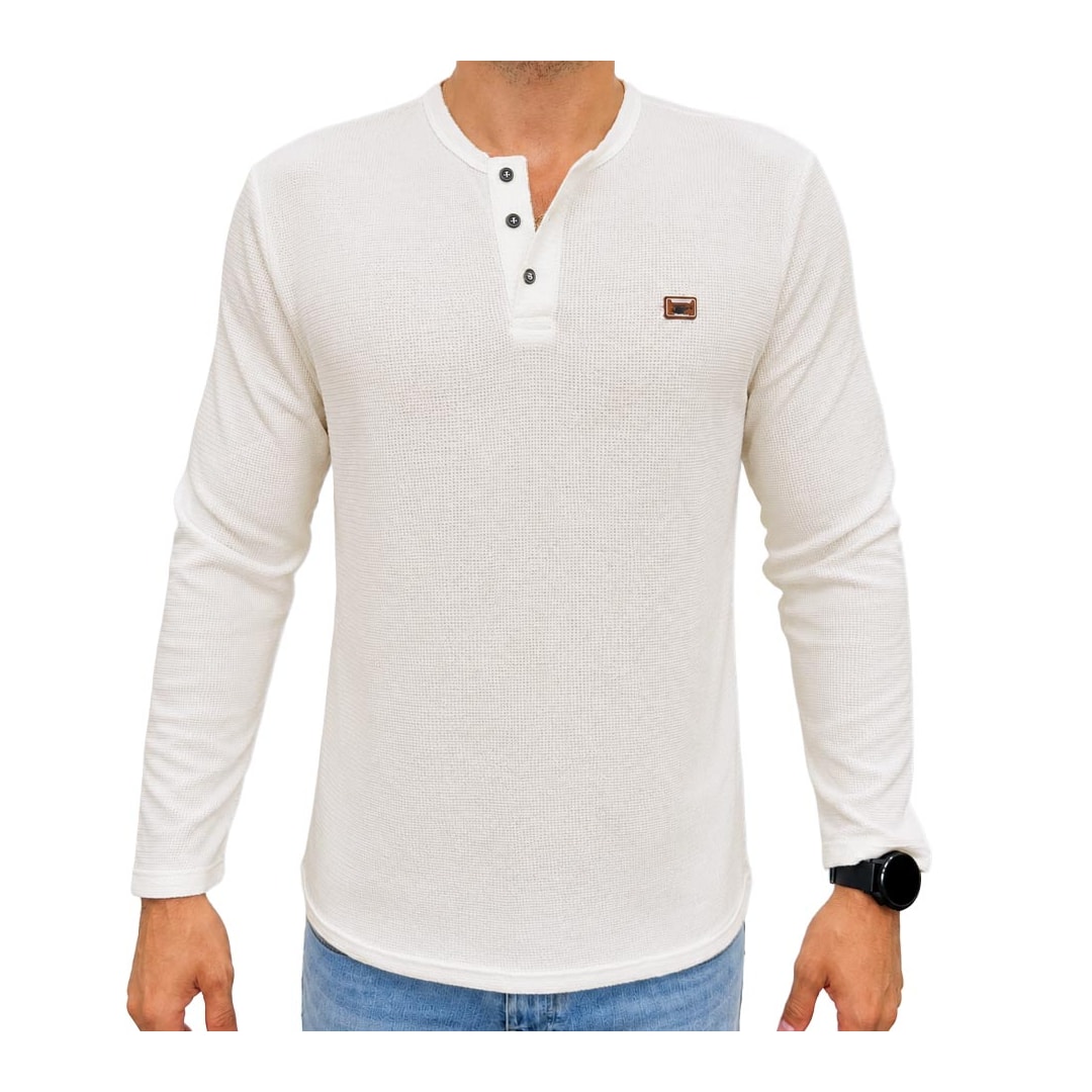 Camiseta Sallo Manga Longa 0002 Off White