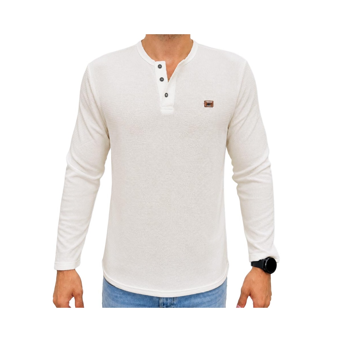 Camiseta Sallo Manga Longa 0002 Off White
