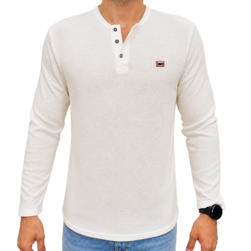 Camiseta Sallo Manga Longa 0002 Off White
