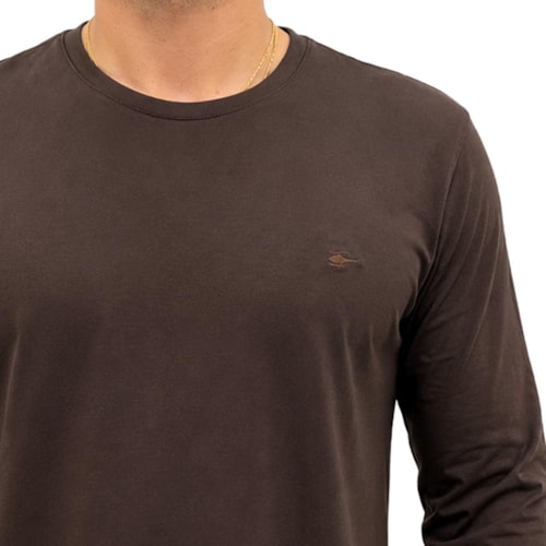 Detalhe - Camiseta Sallo Manga Longa Piquet Pergula 1160 Expresso