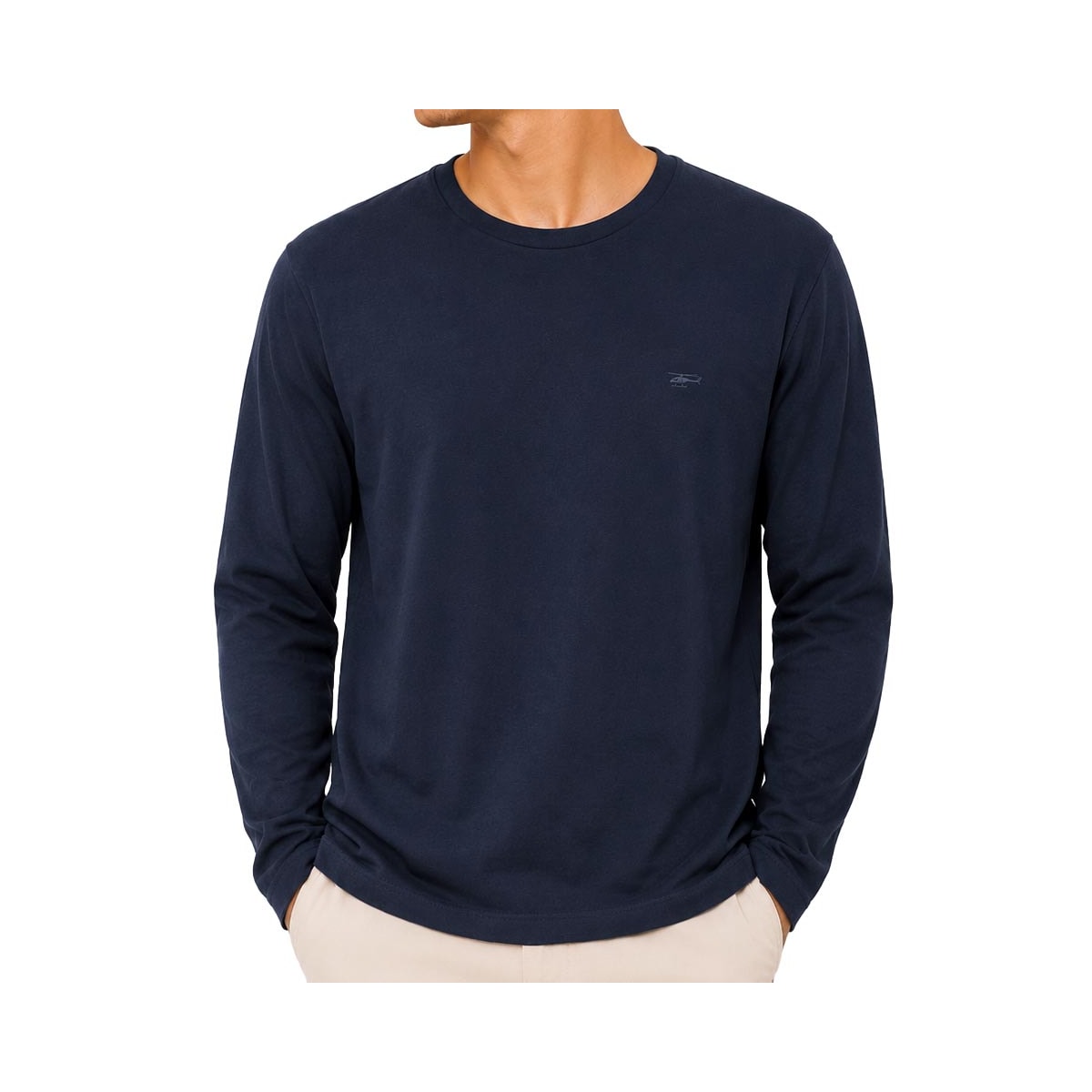 Camiseta Sallo Manga Longa Piquet Pergula 1160 Marinho