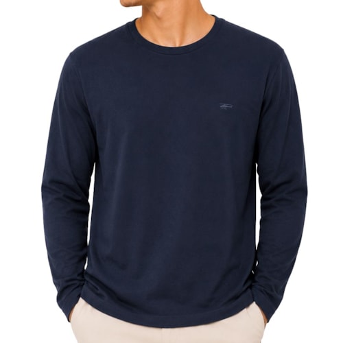 Camiseta Sallo Manga Longa Piquet Pergula 1160 Marinho