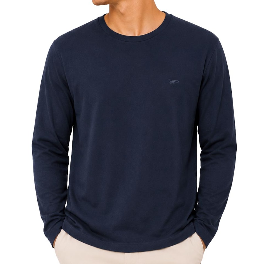 Camiseta Sallo Manga Longa Piquet Pergula 1160 Marinho