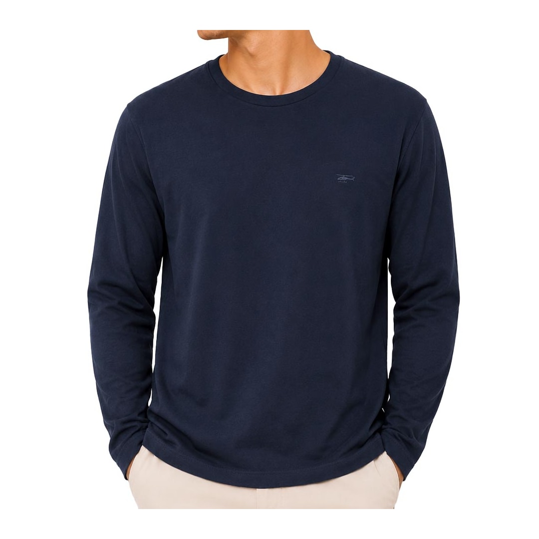 Camiseta Sallo Manga Longa Piquet Pergula 1160 Marinho Camiseta Sallo Manga Longa Piquet Pergula 1160 Marinho