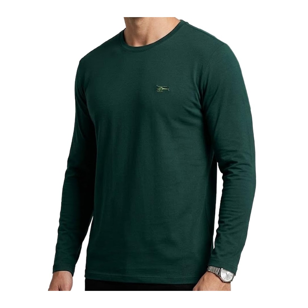 Camiseta Sallo Manga Longa Piquet Pergula 1160 Verde Escuro Camiseta Sallo Manga Longa Piquet Pergula 1160 Verde Escuro