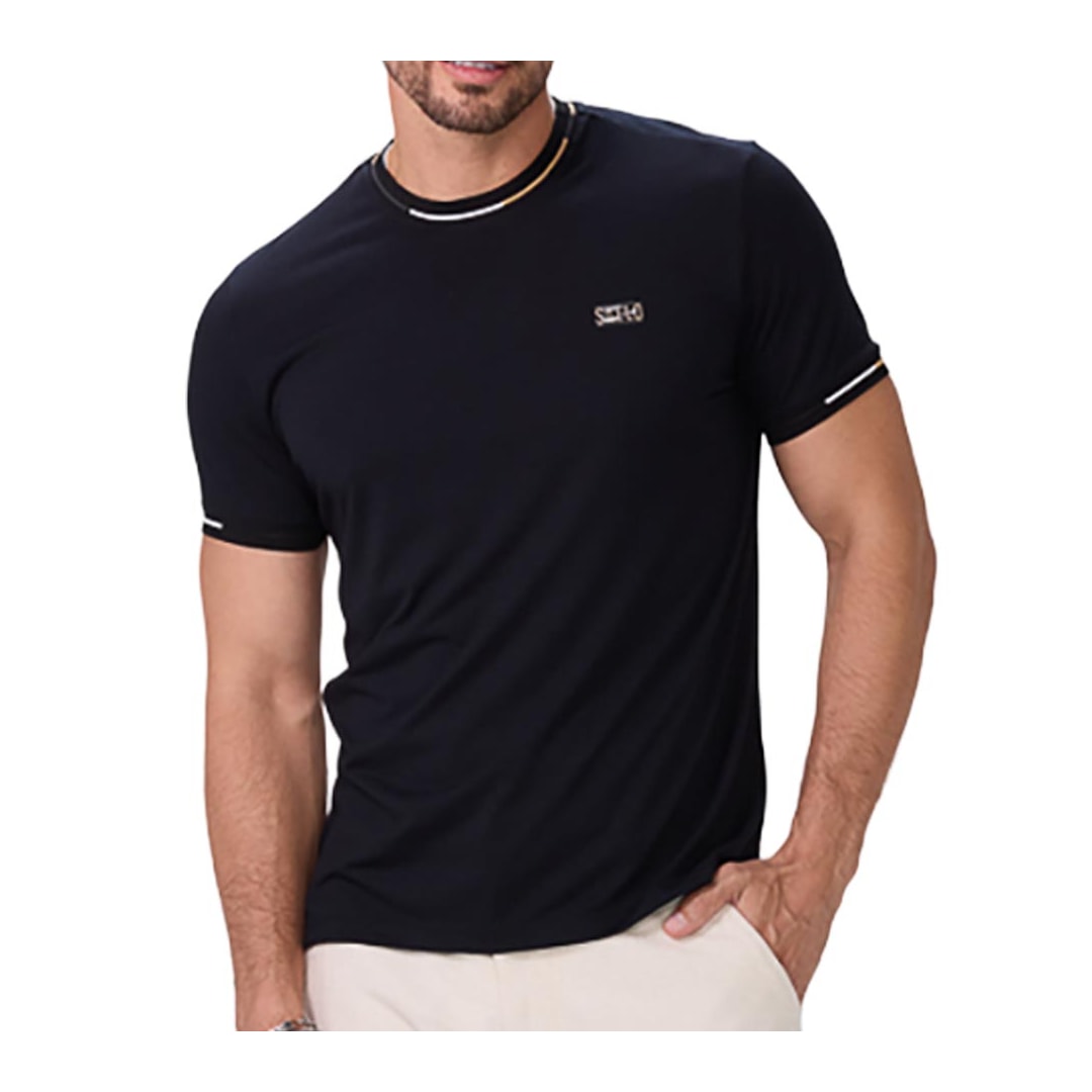 Camiseta Sallo Meia Manga 10108201 Preto