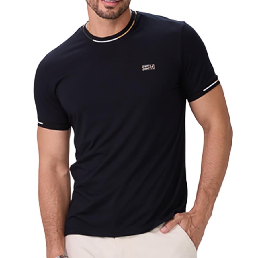 Camiseta Sallo Meia Manga 10108201 Preto