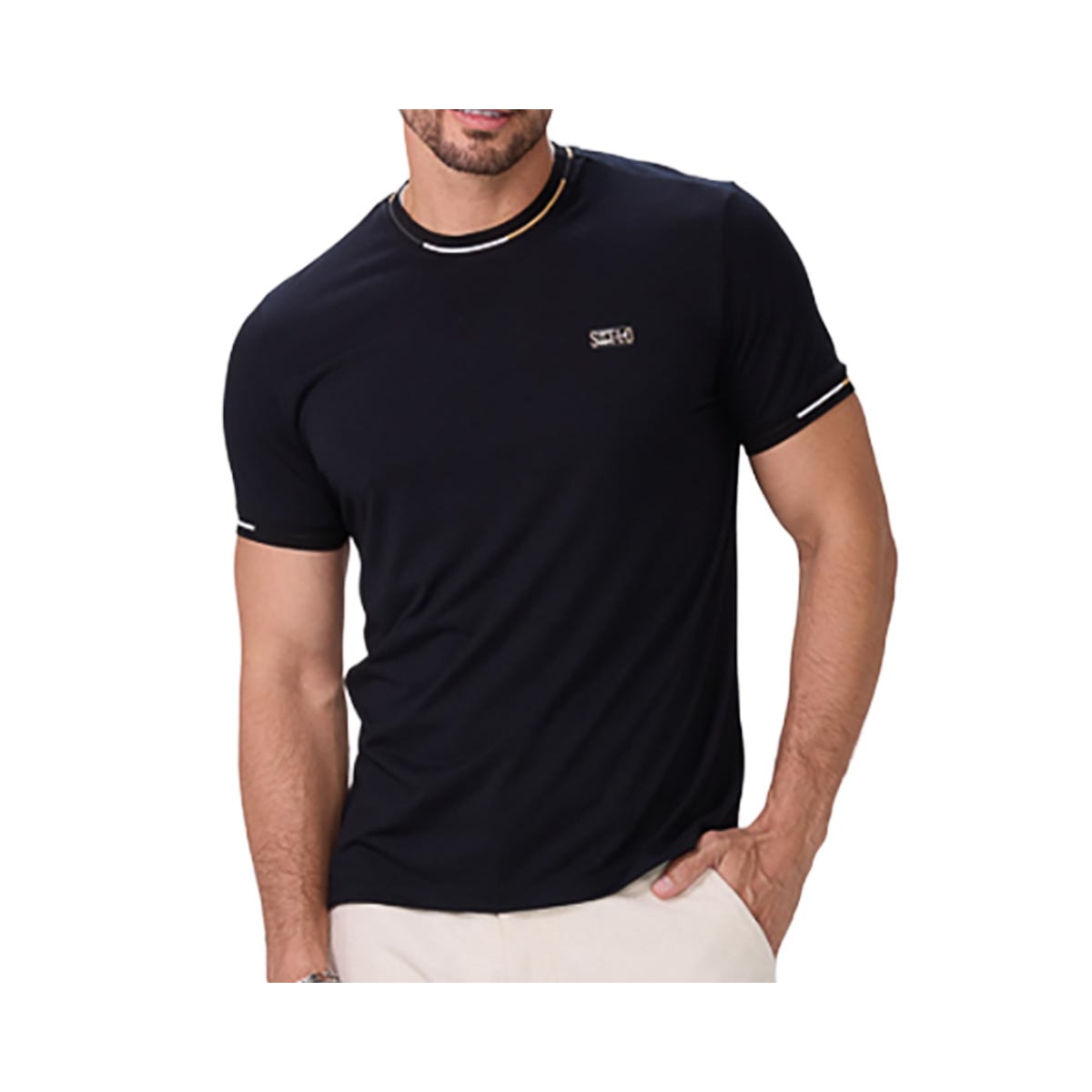 Camiseta Sallo Meia Manga 10108201 Preto Camiseta Sallo Meia Manga 10108201 Preto