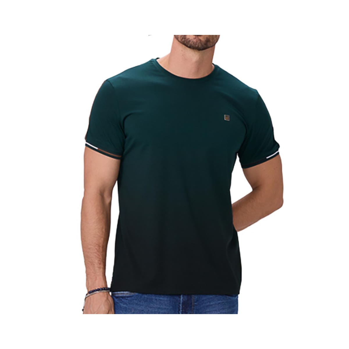 Camiseta Sallo Meia Manga 10108244 Verde Escuro Camiseta Sallo Meia Manga 10108244 Verde Escuro
