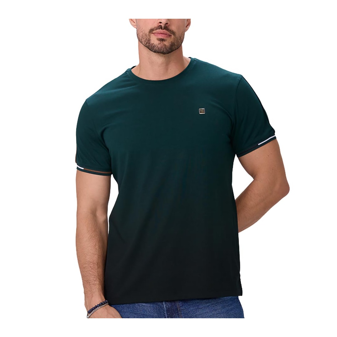 Camiseta Sallo Meia Manga 10108244 Verde Escuro