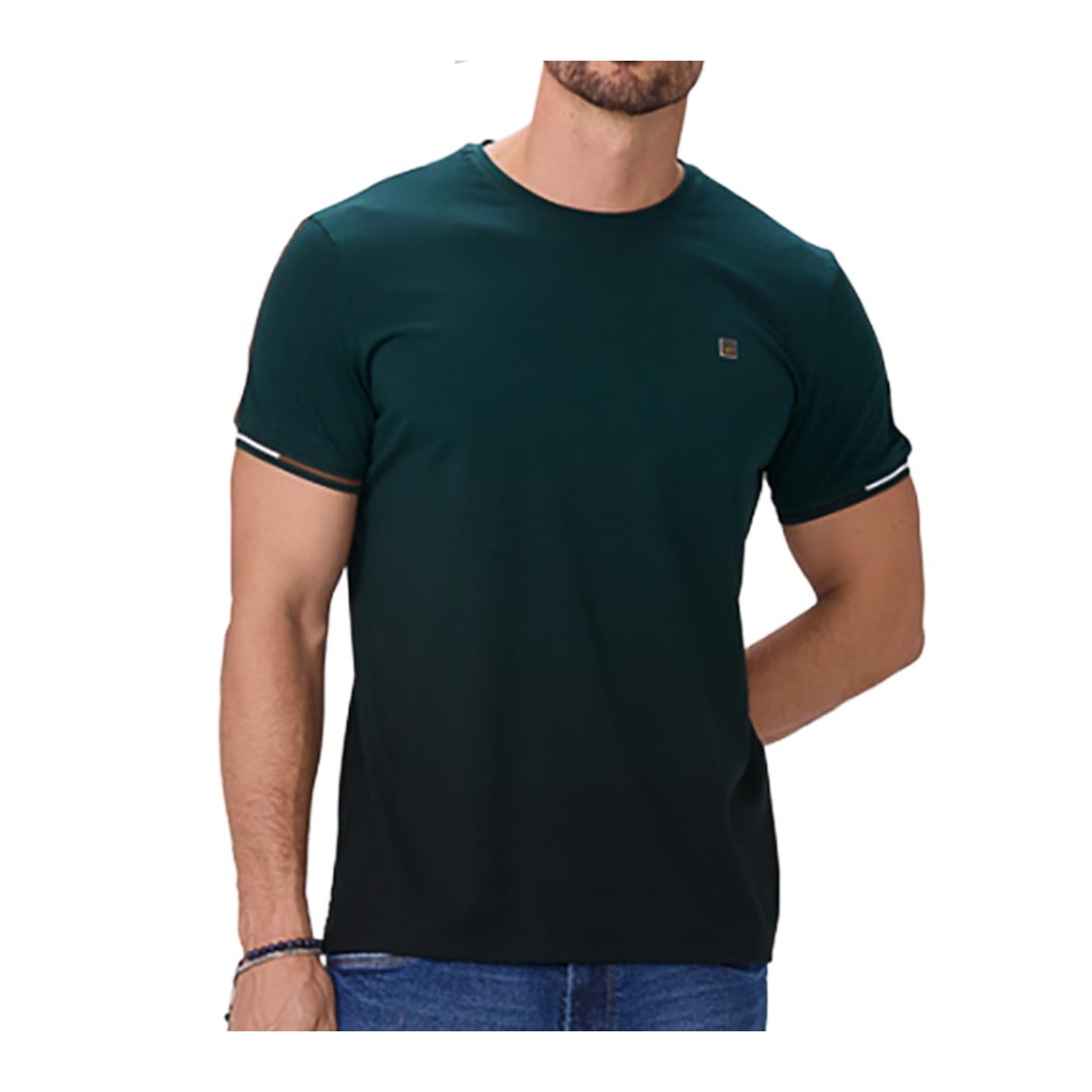 Camiseta Sallo Meia Manga 8244 Verde Escuro