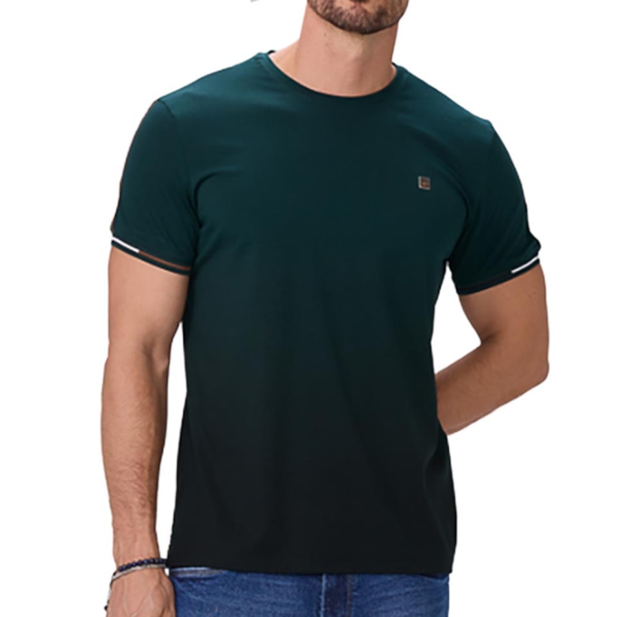 Camiseta Sallo Meia Manga 8244 Verde Escuro Camiseta Sallo Meia Manga 8244 Verde Escuro
