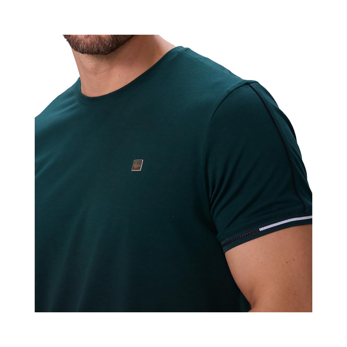 Camiseta Sallo Meia Manga 8244 Verde Escuro Camiseta Sallo Meia Manga 8244 Verde Escuro