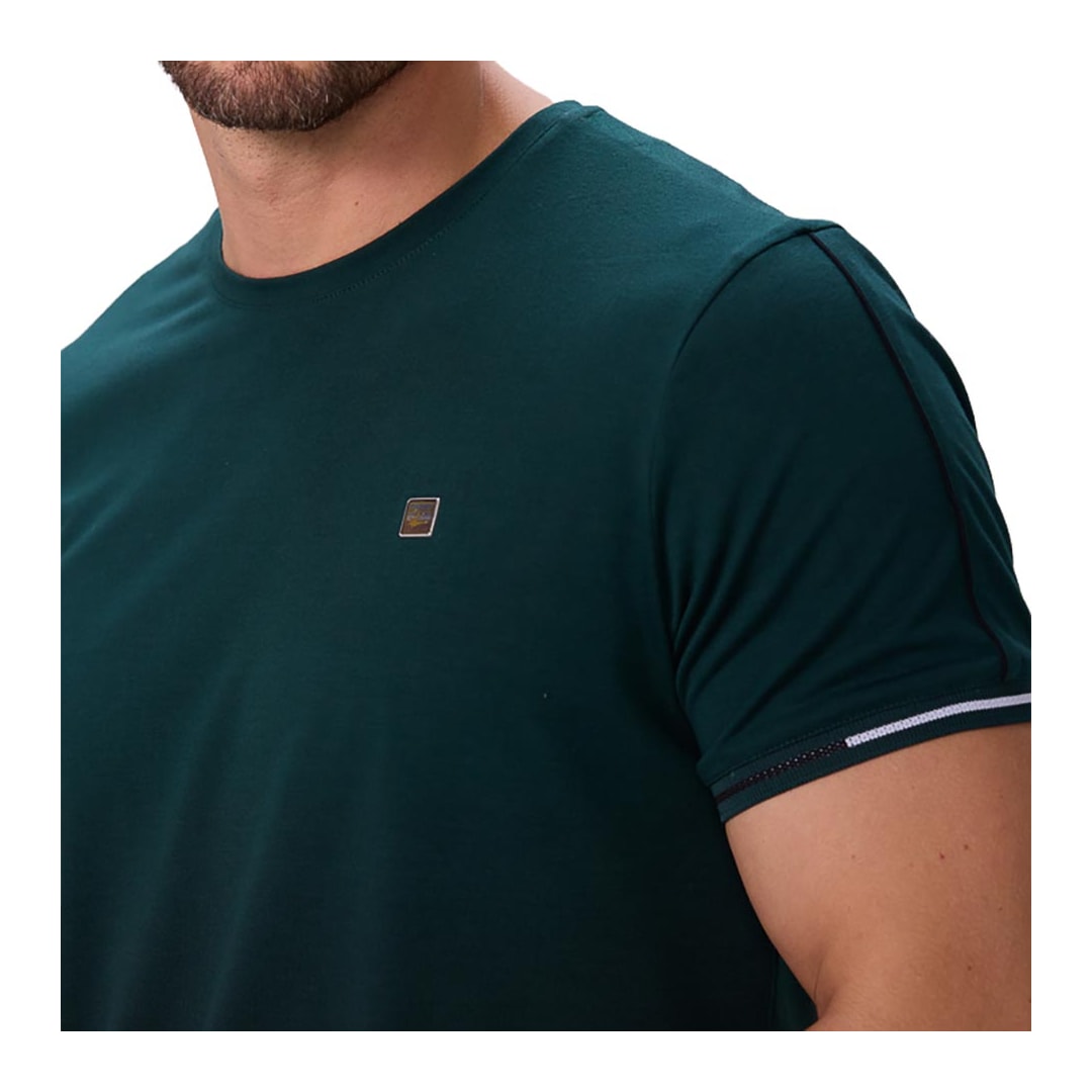 Camiseta Sallo Meia Manga 8244 Verde Escuro