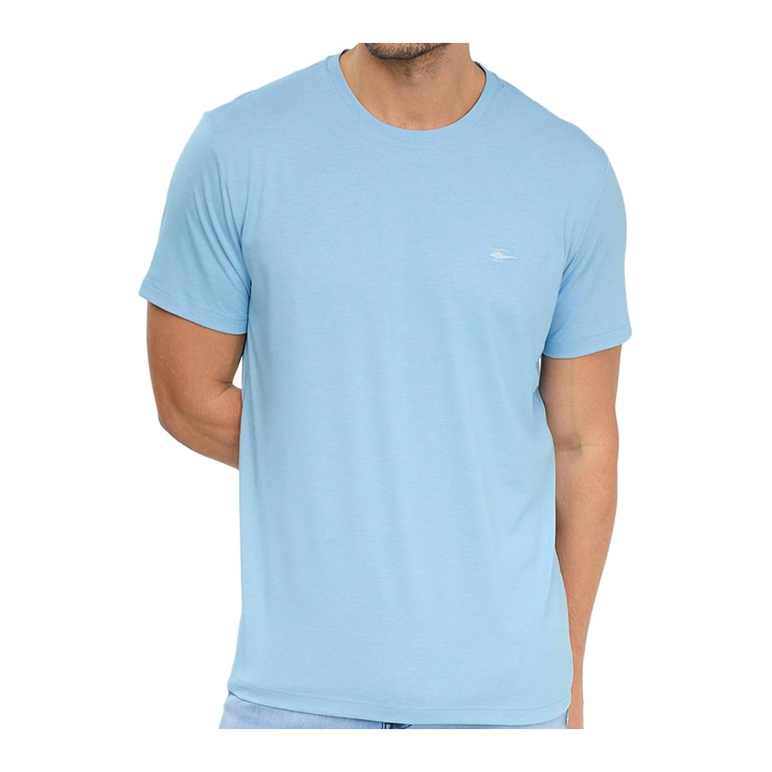 Camiseta Sallo Meia Manga Básica 10101641 Misto Sky