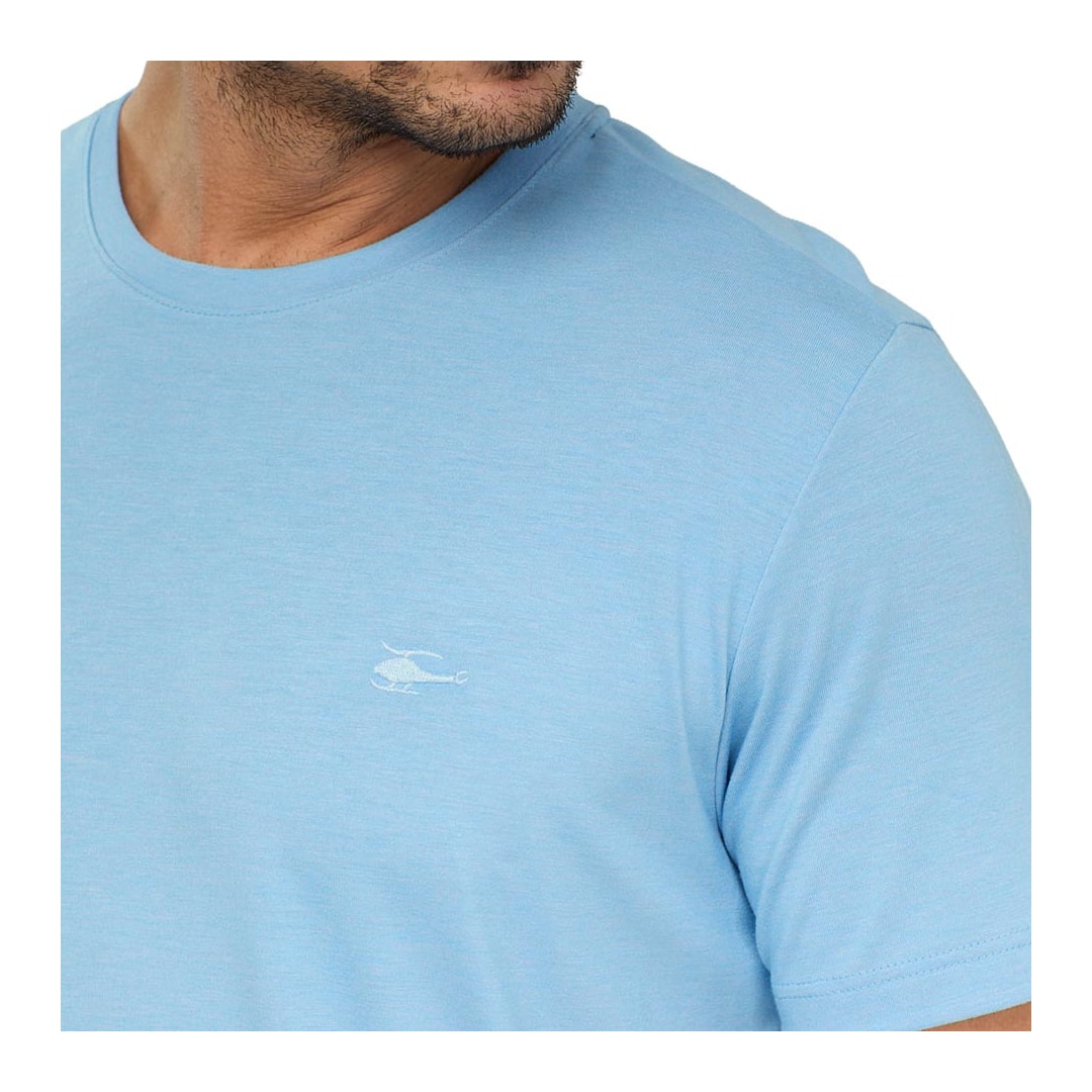 Camiseta Sallo Meia Manga Básica 10101641 Misto Sky Camiseta Sallo Meia Manga Básica 10101641 Misto Sky