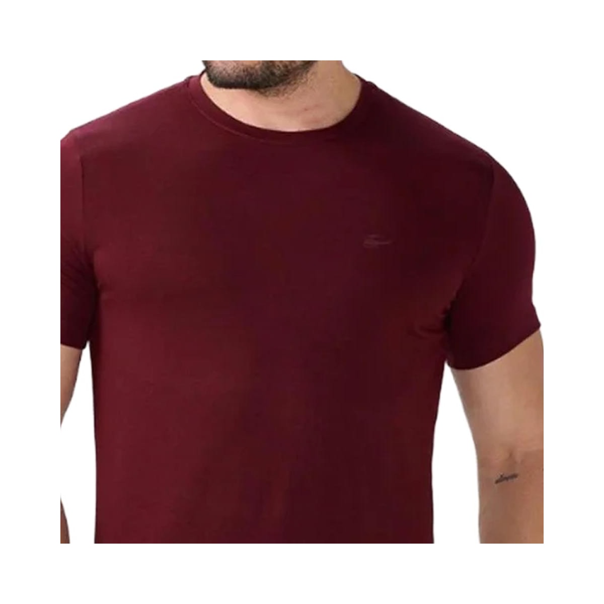 Camiseta Sallo Meia Manga Básica 10101641 Misto Vinho Camiseta Sallo Meia Manga Básica 10101641 Misto Vinho