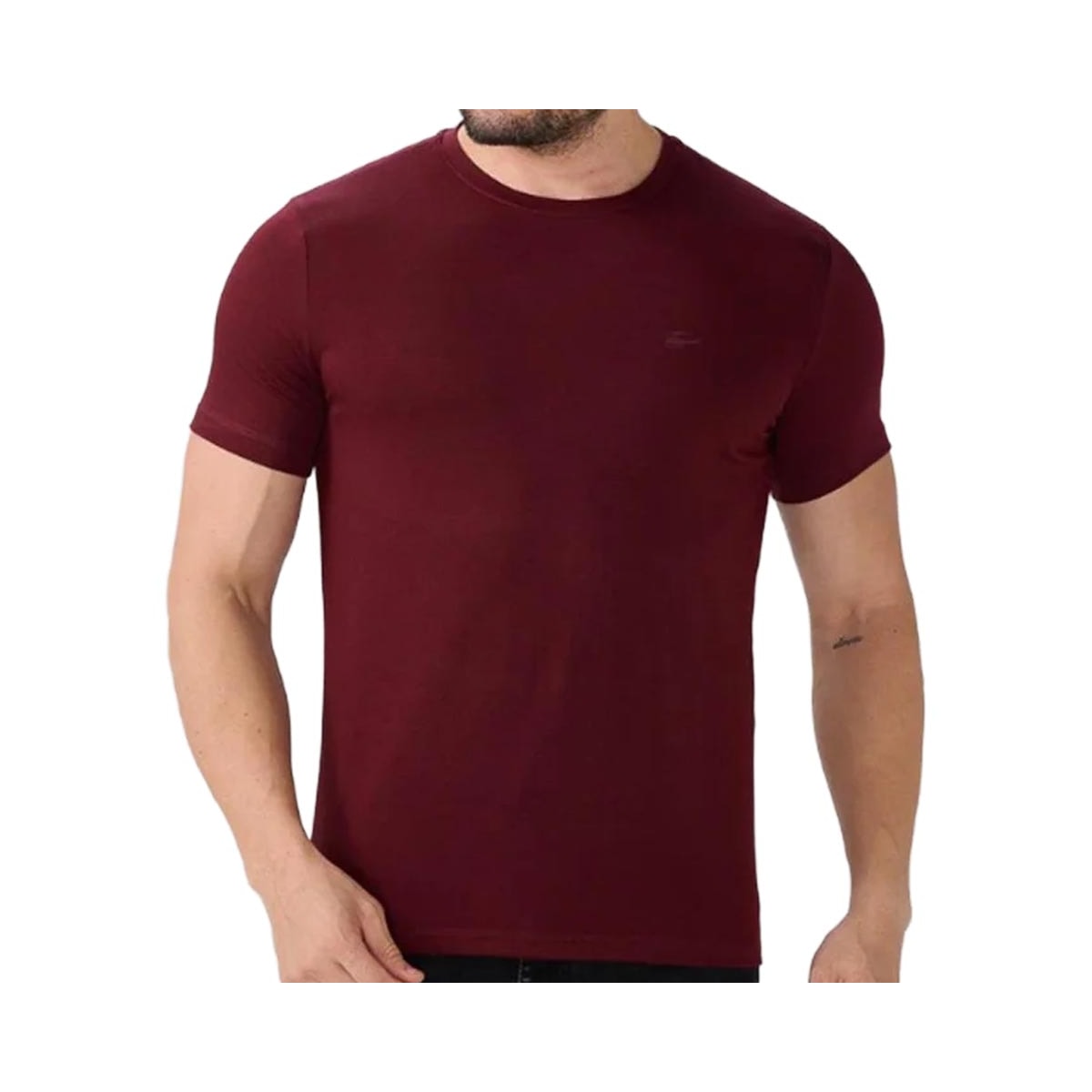 Camiseta Sallo Meia Manga Básica 10101641 Misto Vinho Camiseta Sallo Meia Manga Básica 10101641 Misto Vinho