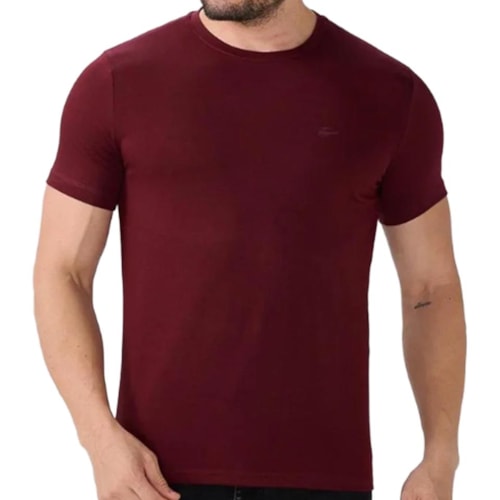Camiseta Sallo Meia Manga Básica 10101641 Misto Vinho