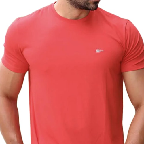 Detalhe - Camiseta Sallo Meia Manga Básica 10103000 Rose