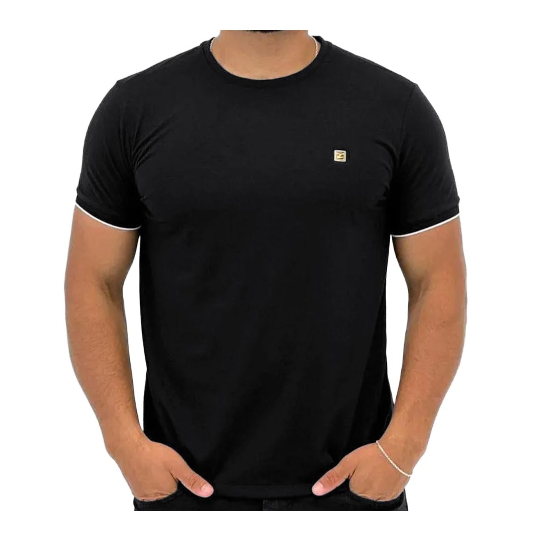 Camiseta Sallo Meia Manga Básica Pergula 10108757 Preto Camiseta Sallo Meia Manga Básica Pergula 10108757 Preto