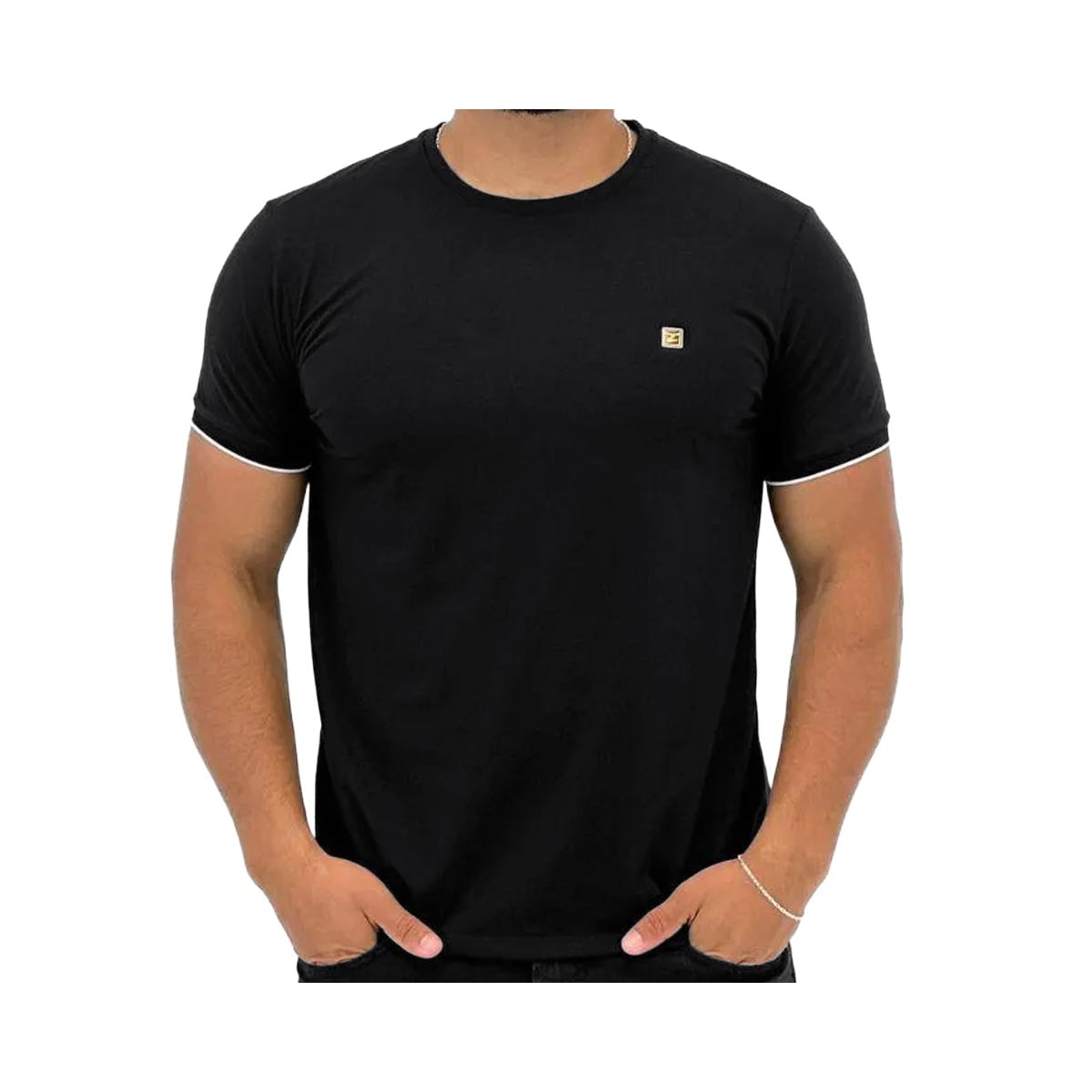 Camiseta Sallo Meia Manga Básica Pergula 10108757 Preto Camiseta Sallo Meia Manga Básica Pergula 10108757 Preto