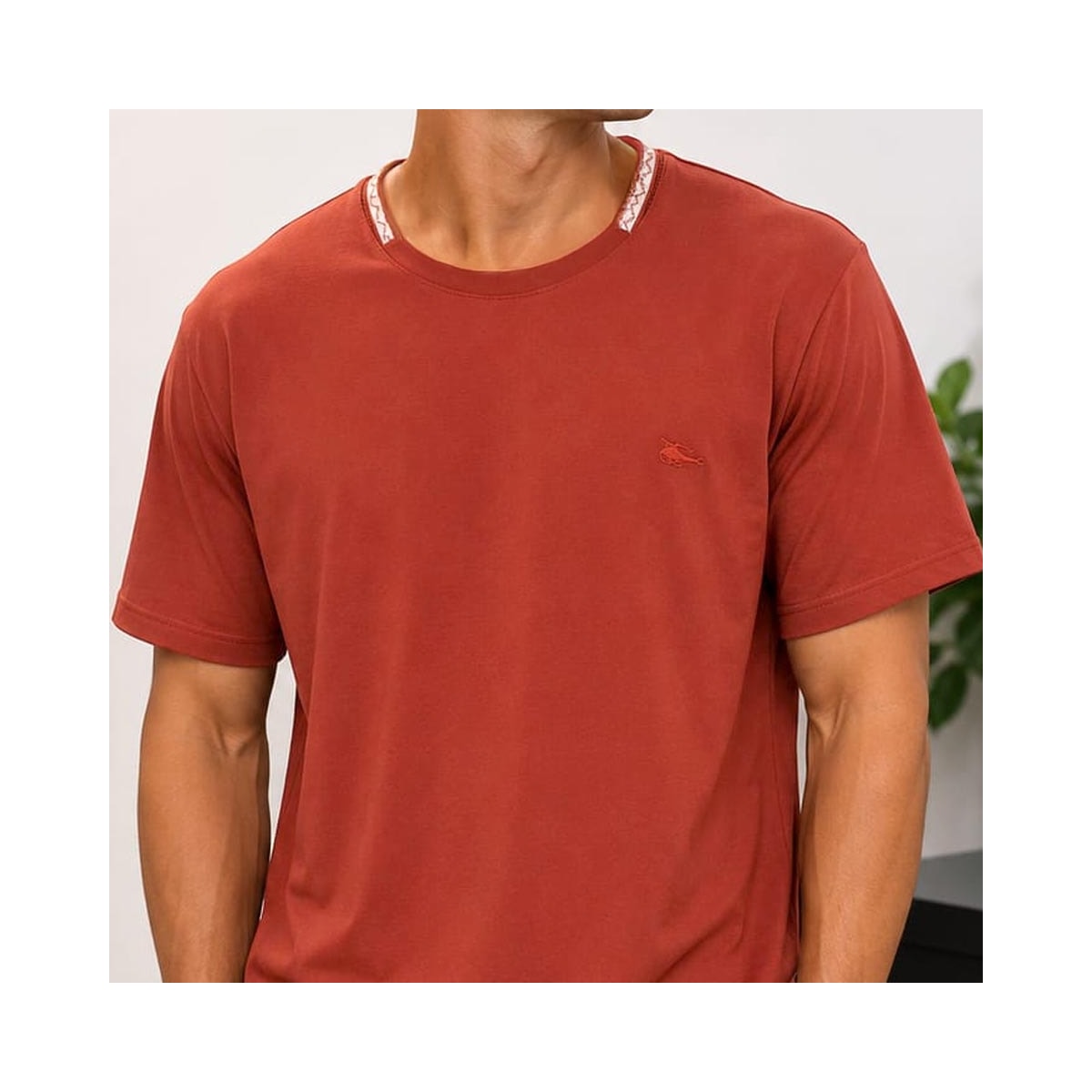 Camiseta Sallo Pergula Básica 2761 Terracota Camiseta Sallo Pergula Básica 2761 Terracota