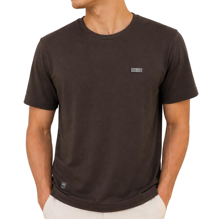 Camiseta Sallo Pergula Meia Manga 0041 Expresso Marrom