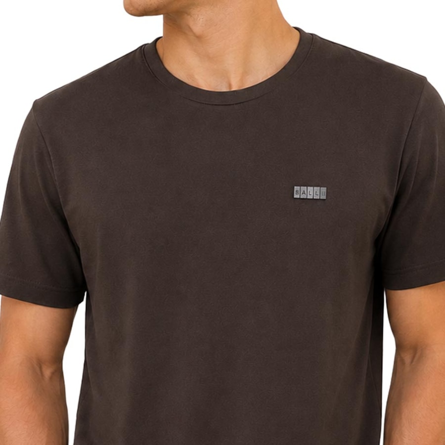 Camiseta Sallo Pergula Meia Manga 0041 Expresso Marrom