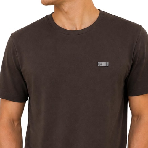 Detalhe - Camiseta Sallo Pergula Meia Manga 0041 Expresso Marrom