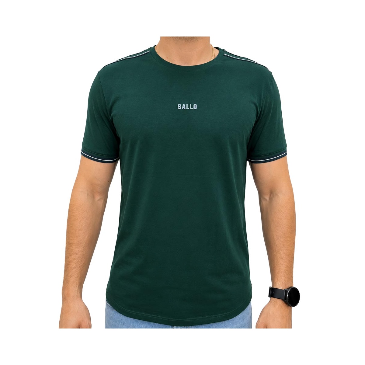 Camiseta Sallo Pergula Meia Manga 0052 Verde Escuro Camiseta Sallo Pergula Meia Manga 0052 Verde Escuro