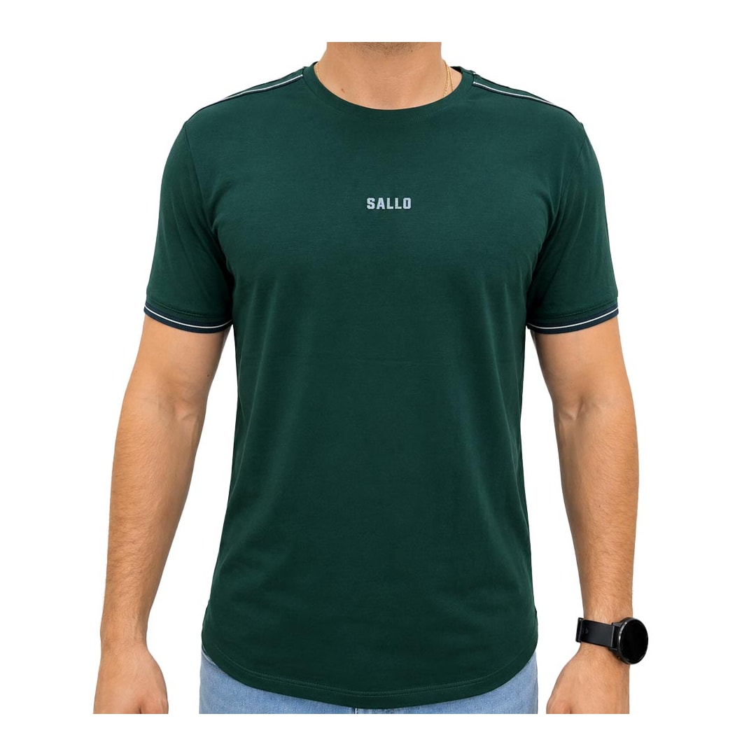 Camiseta Sallo Pergula Meia Manga 0052 Verde Escuro