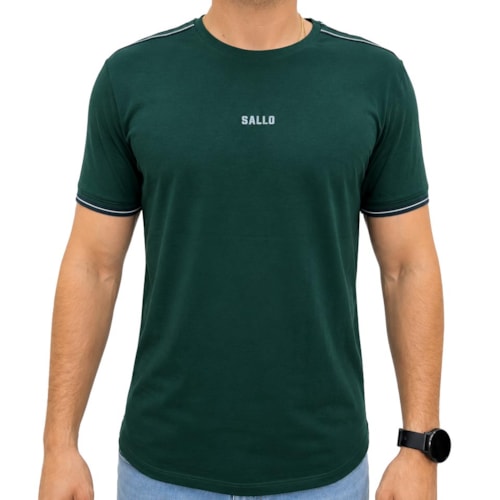 Camiseta Sallo Pergula Meia Manga 0052 Verde Escuro