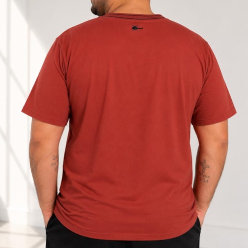 Detalhe - Camiseta Sallo Pergula Meia Manga 10107997 Terracota