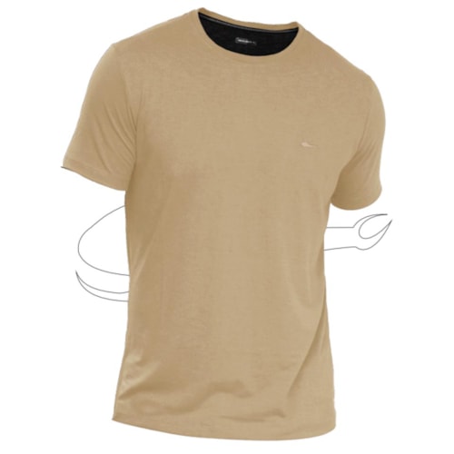 Camiseta Sallo Pergula Meia Manga Básica 1157 Amber