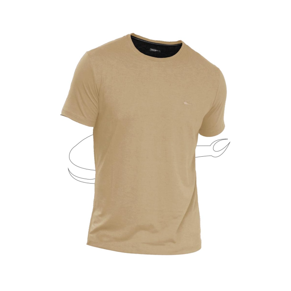 Camiseta Sallo Pergula Meia Manga Básica 1157 Amber Camiseta Sallo Pergula Meia Manga Básica 1157 Amber