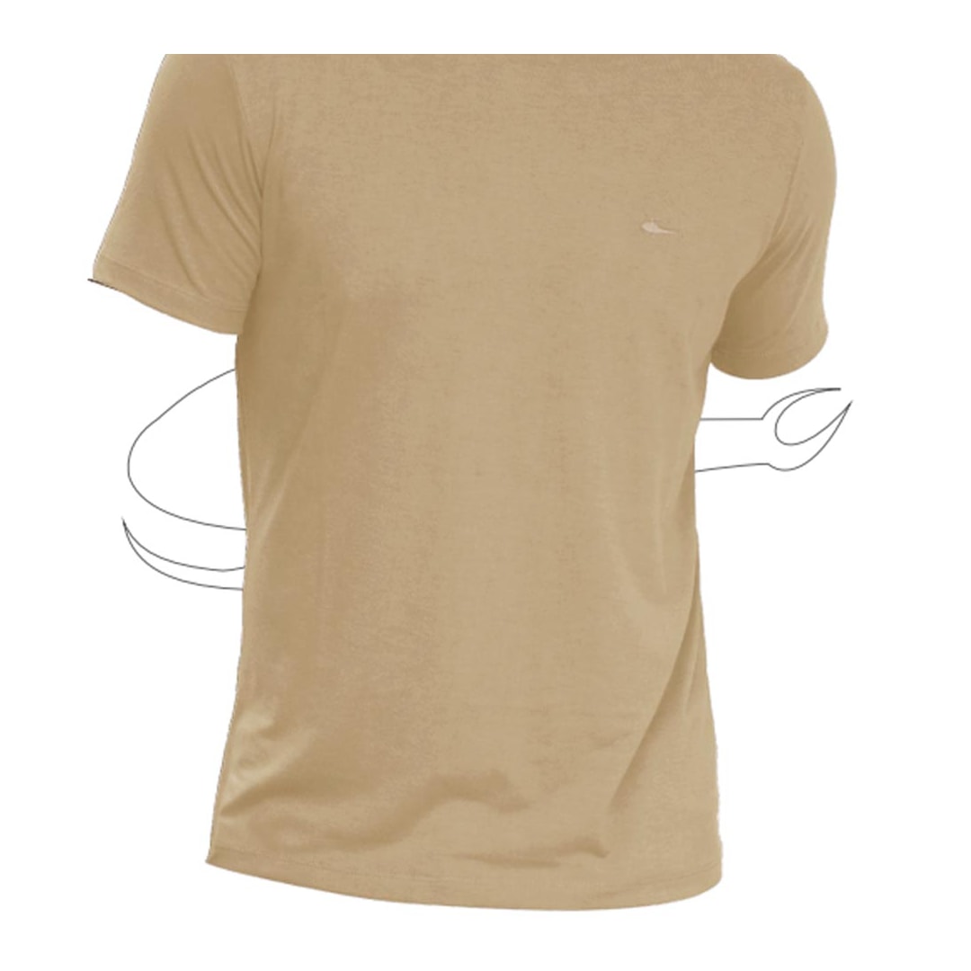 Camiseta Sallo Pergula Meia Manga Básica 1157 Amber